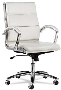 alera white office leather chair